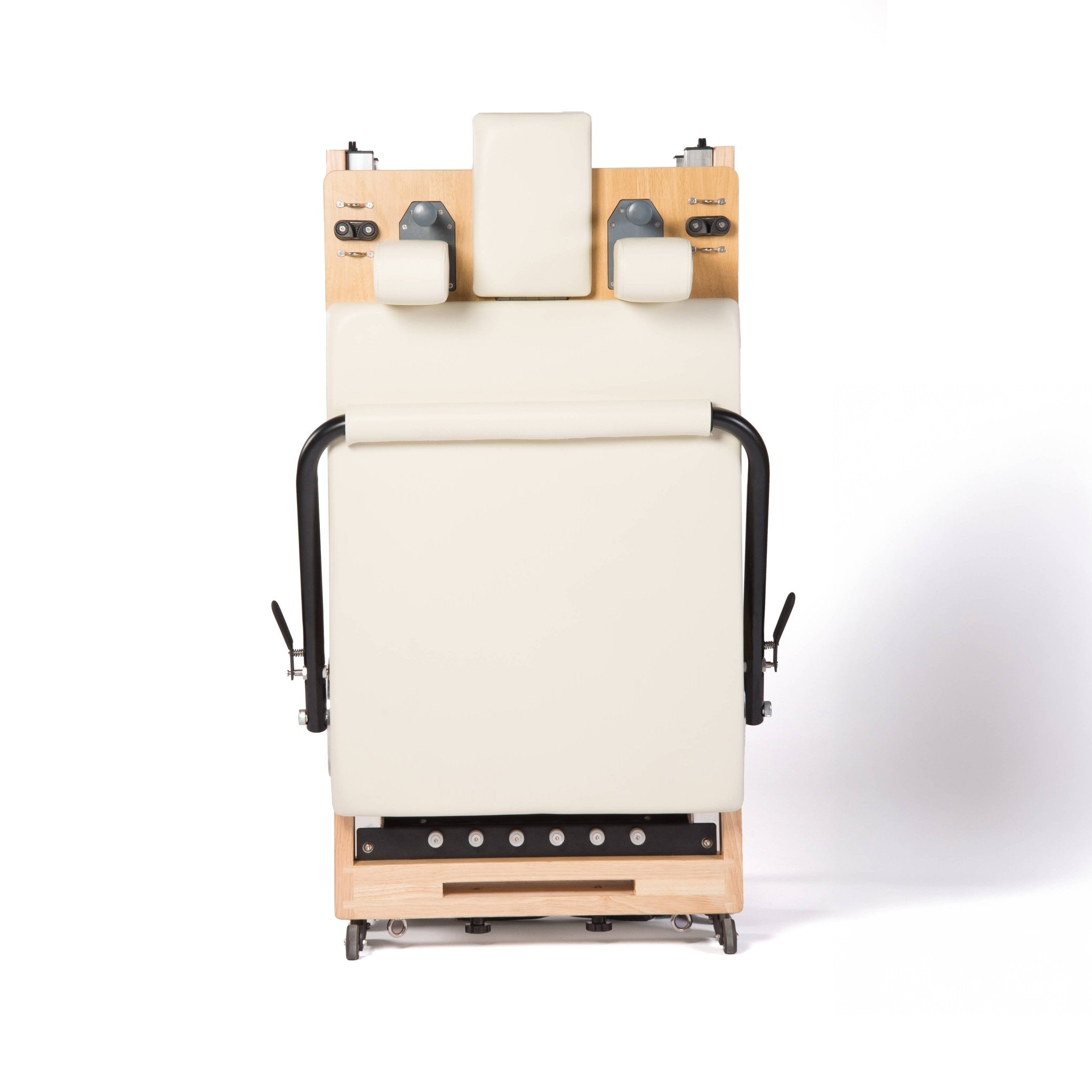 pilates reformer pieghevole per la casa in beige