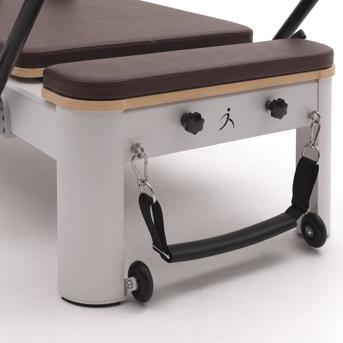 Pilates Reformer Studio Aluminium, rivestimento moka – maniglia della cinghia per i piedi