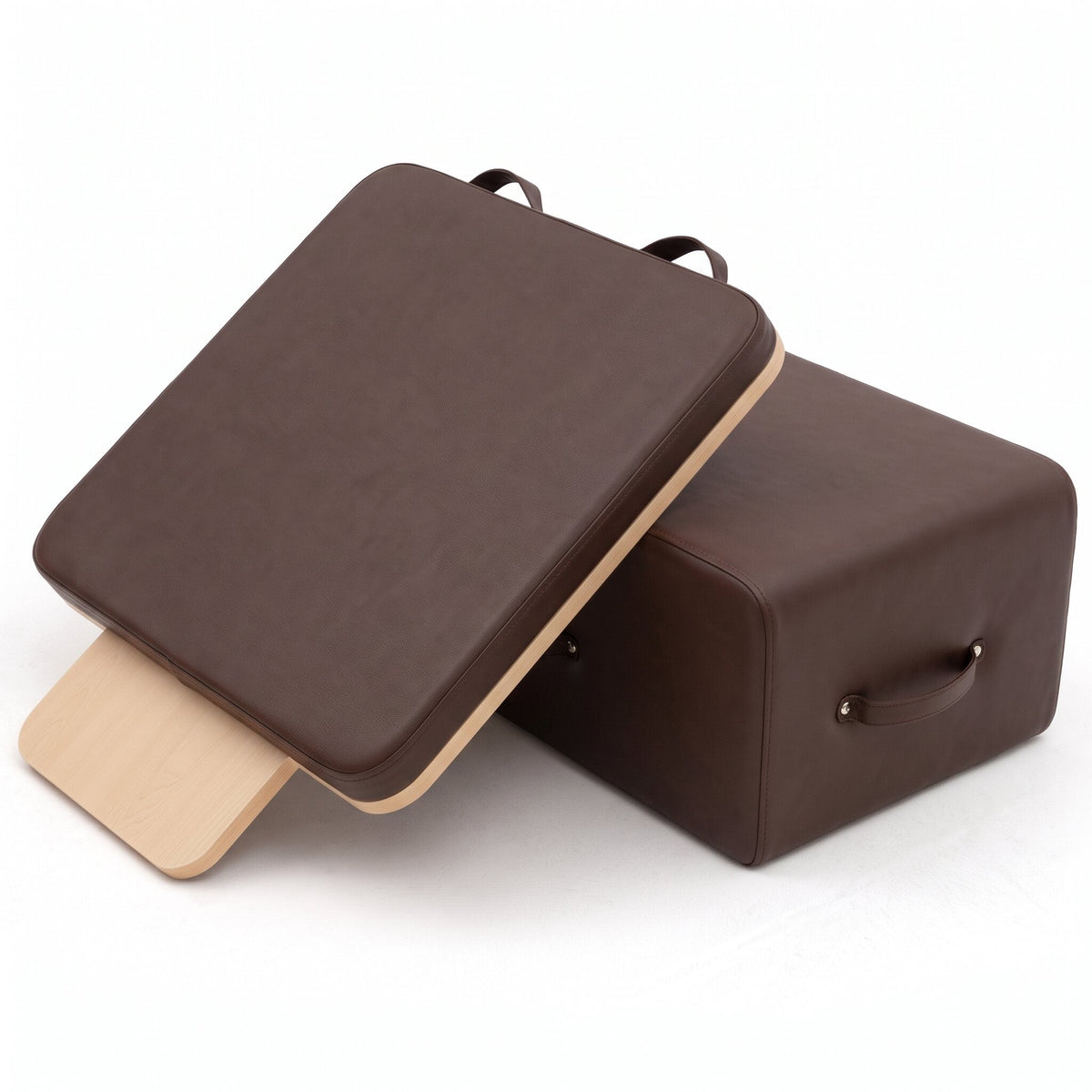 Pilates Reformer Studio Aluminium, rivestimento moka – sitting box ed estensione della pedana
