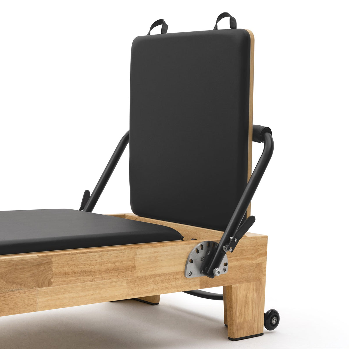 Pilates Reformer Studio Classic, telaio in rovere, rivestimento nero – jumpboard