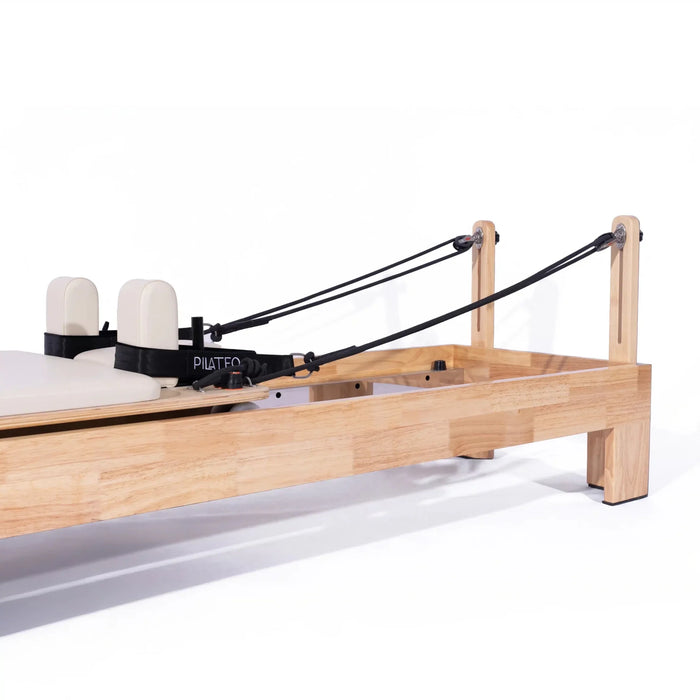 telaio di pilates reformer in legno di rovere
