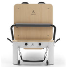 Pilates Reformer Studio Aluminium, rivestimento blu grigio – vista frontale con jumpboard