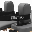 Pilates Reformer Studio Aluminium, rivestimento blu grigio – cinghie Pilateo