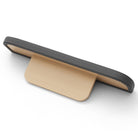 Pilates Reformer Studio Aluminium, rivestimento blu grigio – estensione della pedana, vista laterale