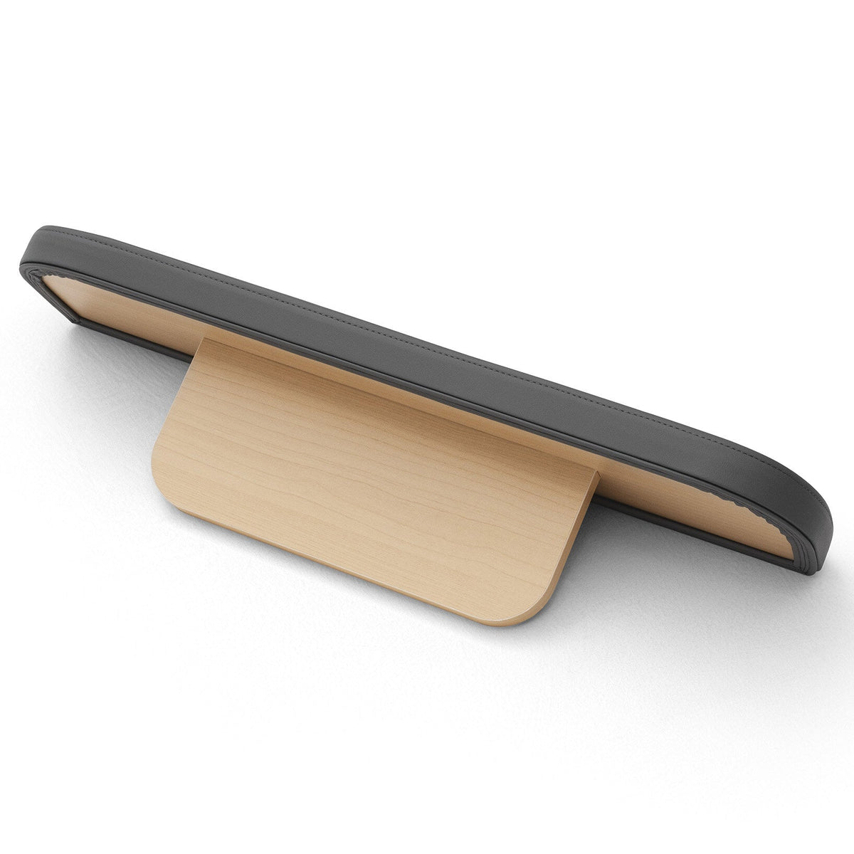 Pilates Reformer Studio Aluminium, rivestimento blu grigio – estensione della pedana, vista laterale