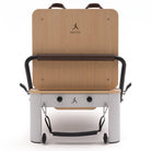 Pilates Reformer Studio Aluminium, rivestimento moka – vista frontale con jumpboard