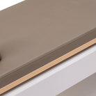 Pilates Reformer Studio Aluminium, rivestimento tortora – telaio in alluminio e rivestimento in similpelle vegana