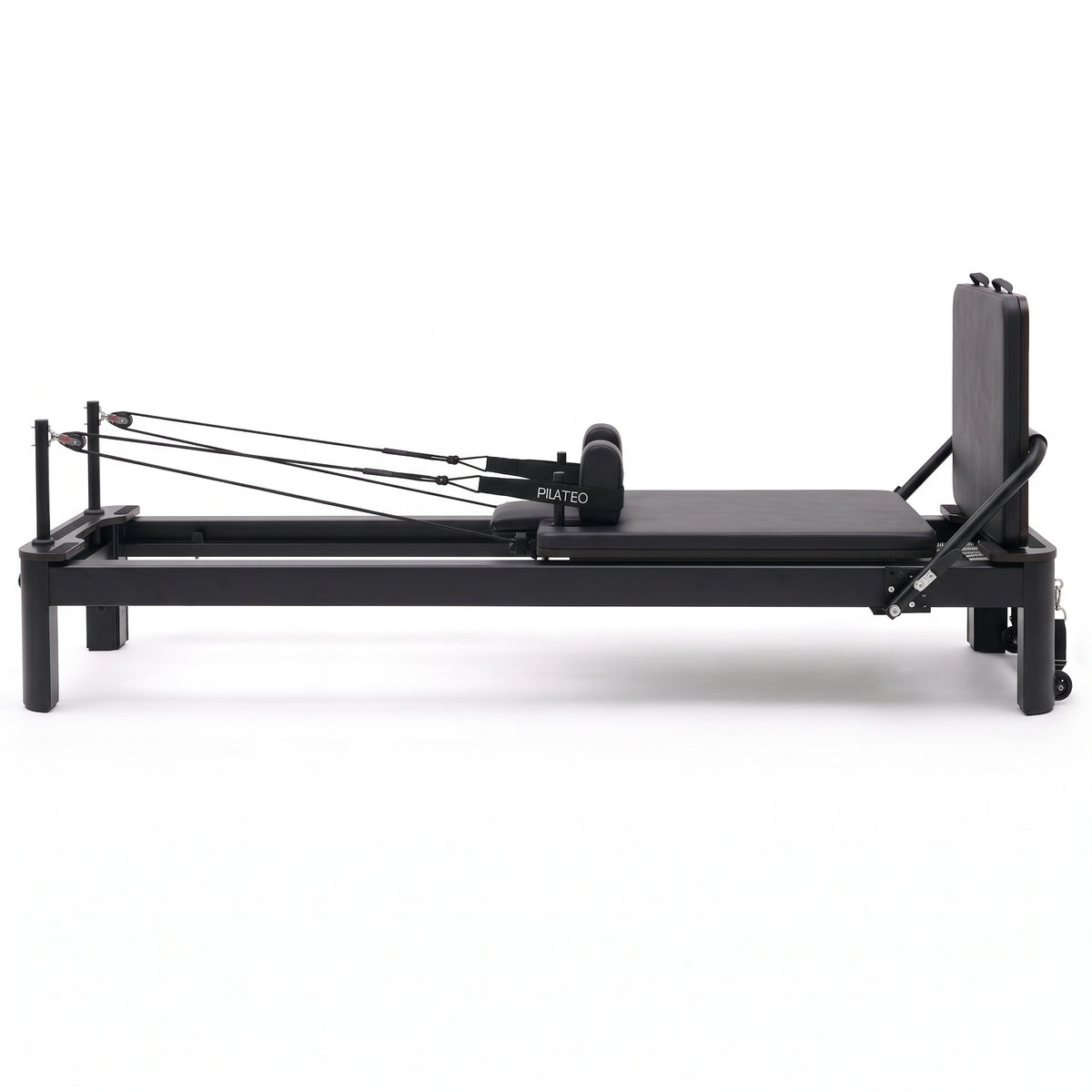 Pilates Reformer Studio Aluminium total black – vista laterale