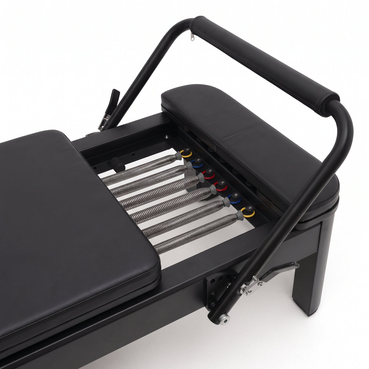 Pilates Reformer Studio Aluminium total black – barra piedi e molle
