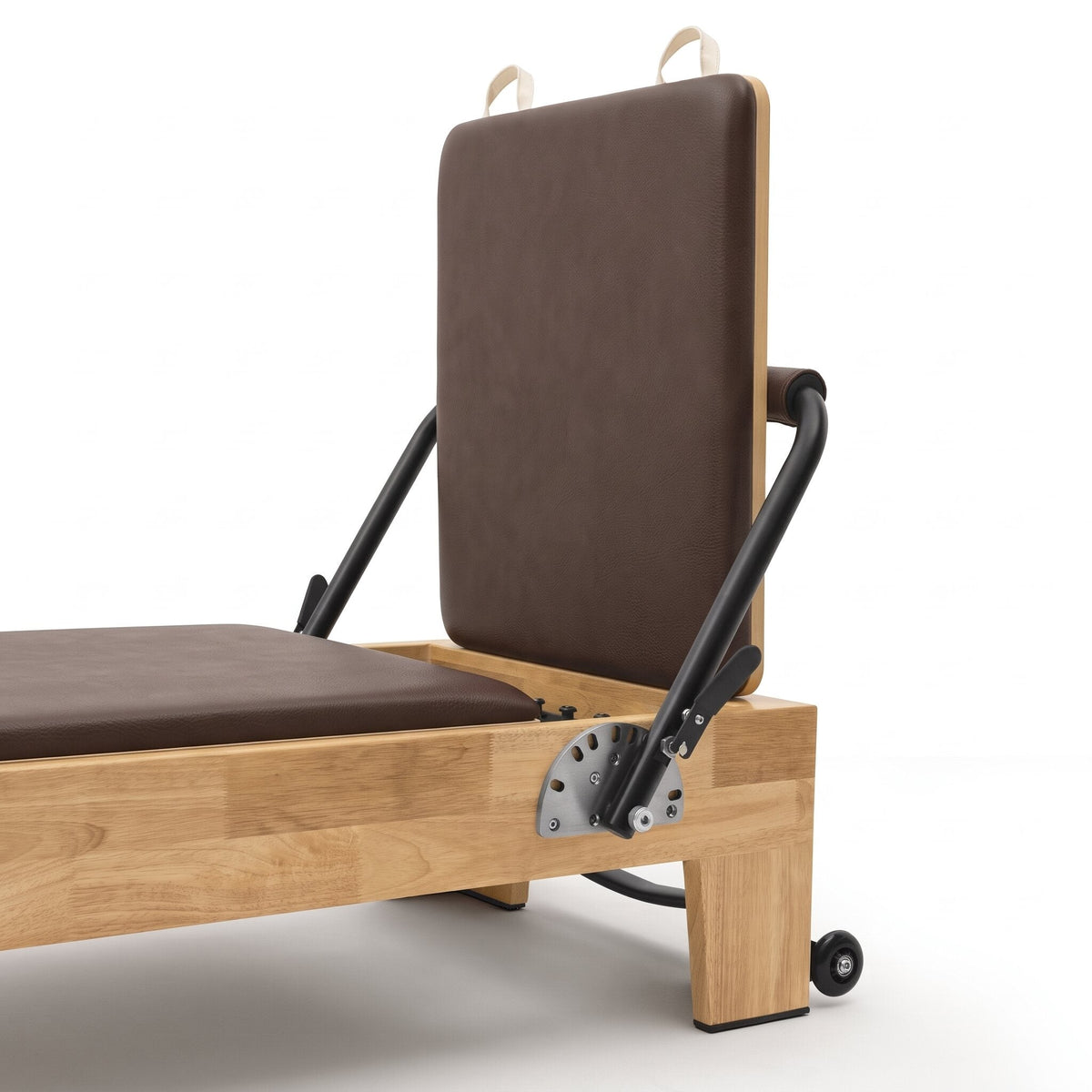 Pilates Reformer Studio Classic, telaio in rovere, rivestimento moka – jumpboard
