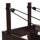 Pilates Reformer Studio Prestige, rovere finitura noce, rivestimento tortora – montanti delle carrucole