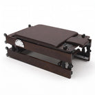 Pilates reformer pieghevole Flexi espresso bordeaux, chiuso