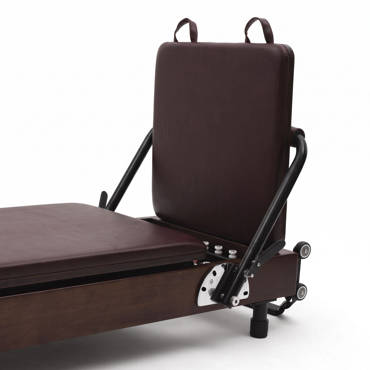 Pilates reformer pieghevole Flexi espresso bordeaux, jumpboard