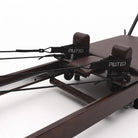 Pilates reformer pieghevole Flexi espresso bordeaux, carrello